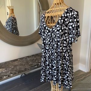 V-neck short sleeve Rayon/Poly Disney Mickey Mouse Top